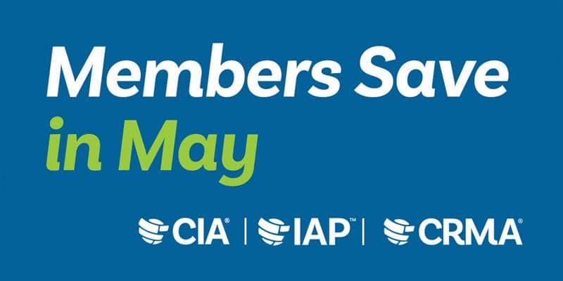 Members save in May CIA CRMA IAP