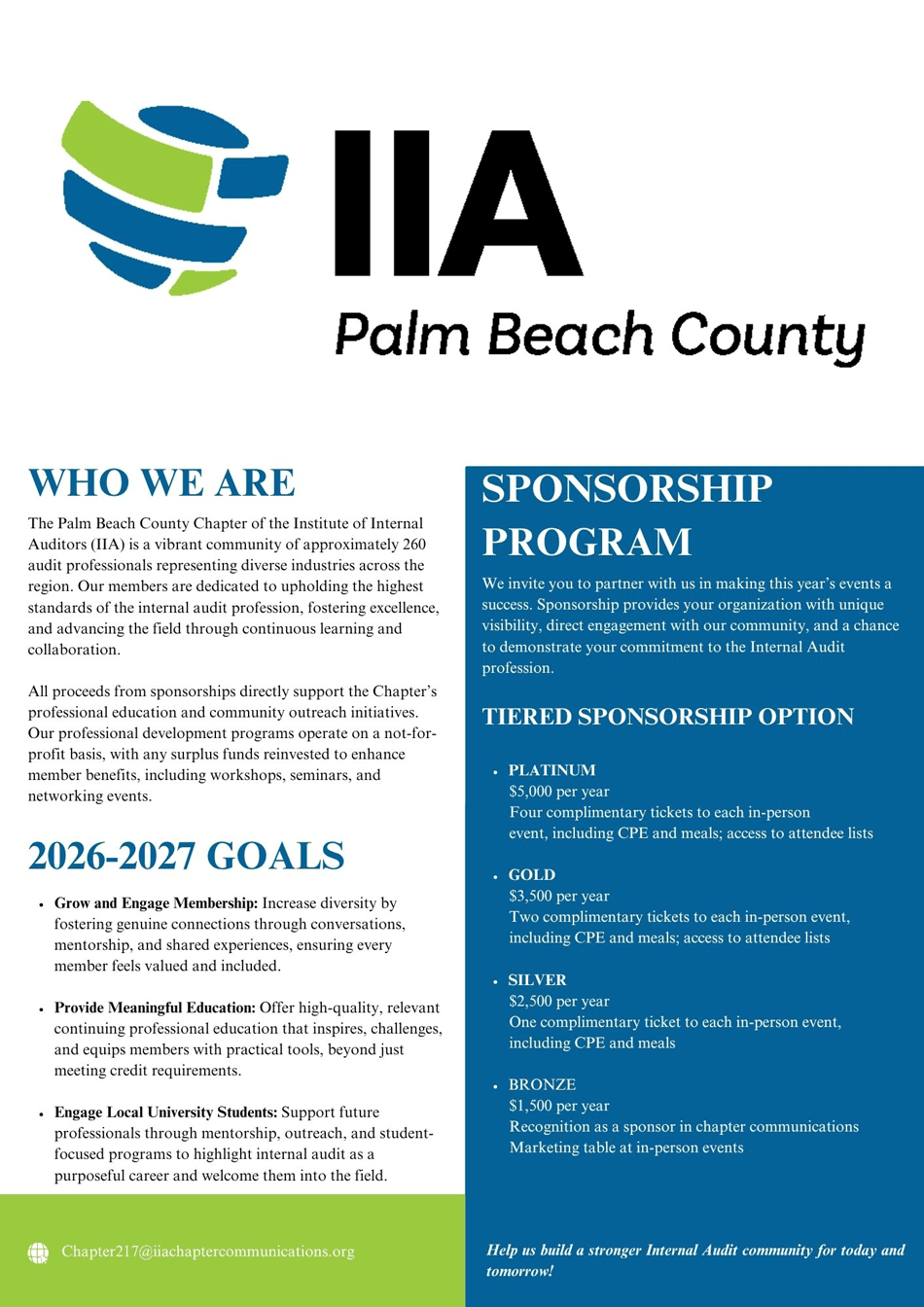 Sponsorship brochure