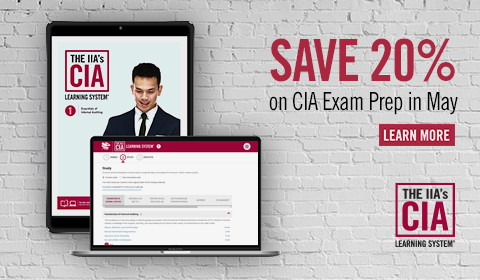 Save 20% on CIA Exam Prep in May