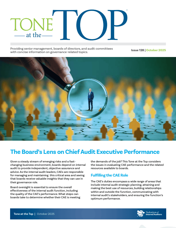 Tone at the Top: The Board’s Lens on Chief Audit Executive Performance